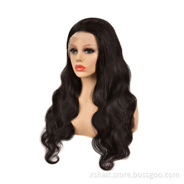 Morden Style Loose Long 100% Virgin Human Hair 150% Density Lace Front Colored Body Wave Wig